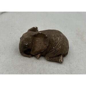 Sandicast Elephant Sculpture W02 Bronze Patina 1989 S Brue Collectible